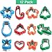 12 Pcs Christmas Cookie Cutters with Comfort Grip - Stainless Steel Holiday Cookie Cutters Includes Christmas Tree Snowflakes Snowman Gingerbread Candy Cane etc