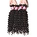 Donmily 10A Brazilian Virgin Hair Deep Curly Wave 3 Bundles 100% Unprocessed Remy Human Hair Weave Natural Color (12 14 16inch)