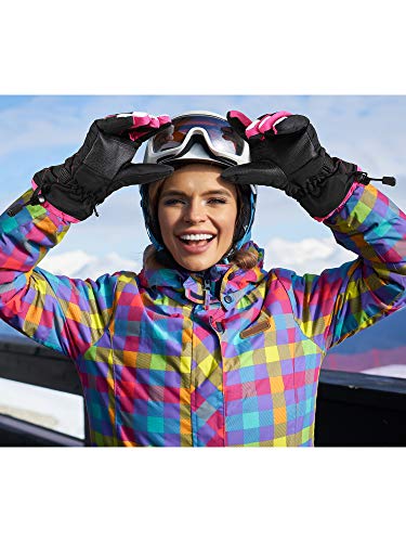 image for SATINIOR Women Winter Ski Gloves Waterproof Windproof Snow Gloves Warm