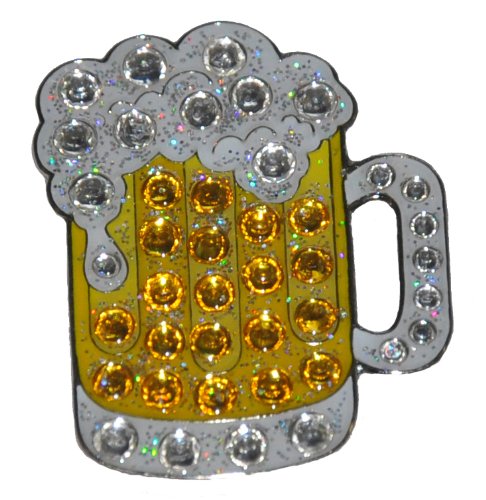 Navika Beer Mug Swarovski Crystal Ball Marker with Hat Clip - Thumbnail 2