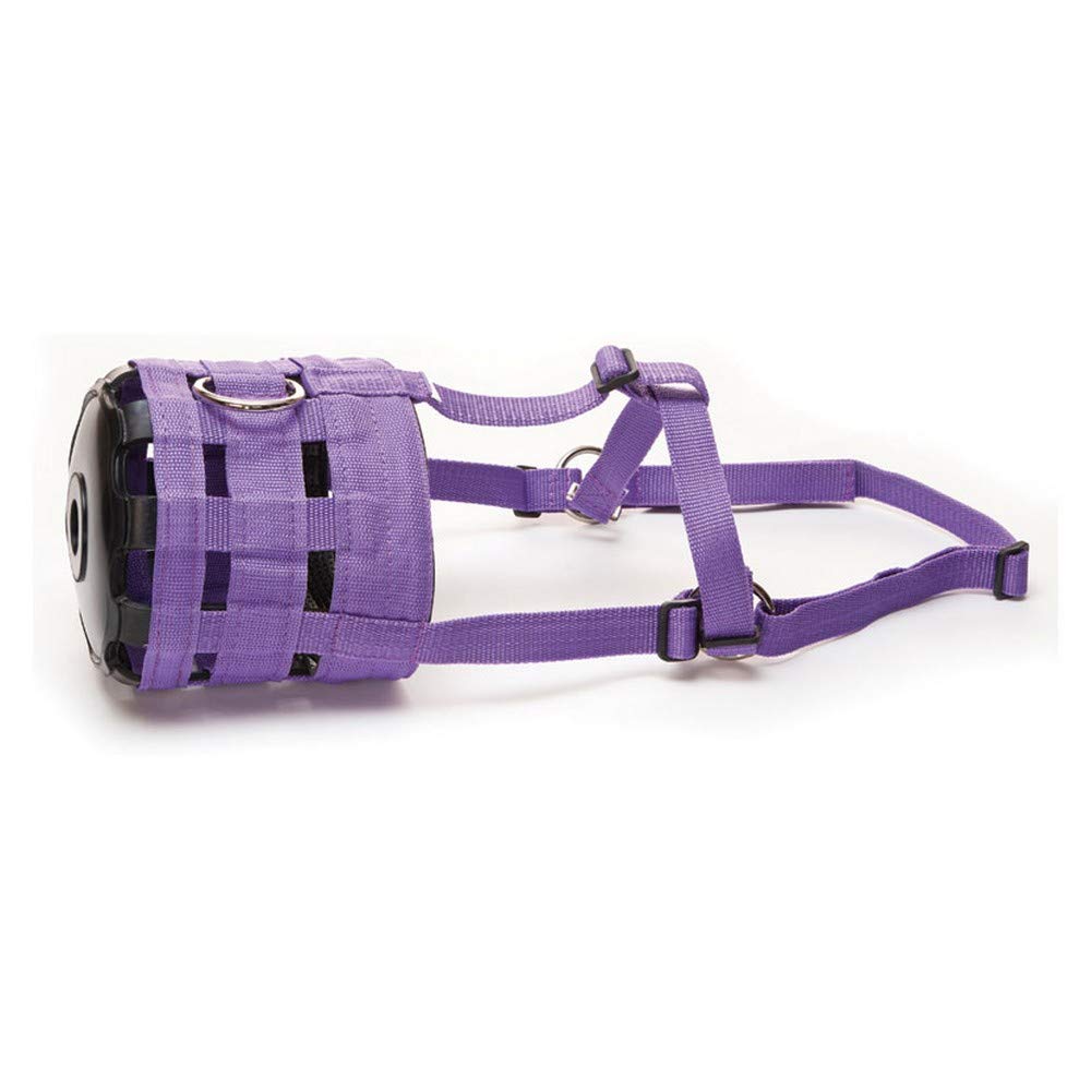 Y-H Hy Muzzle (Choose From Colours Purple Or Black and Sizes Xtra Small Pony, Cob, Full Or x Full) - Slows The Horses Grazing