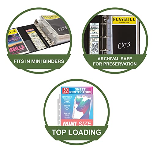 Samsill Mini Sheet Protectors 50 Pack, 5.5 x 8.5 Inch Page Protectors