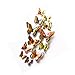 DaGou Mixed of 12PCS 3D Pink Butterfly Wall Stickers Decor Art Decorations¡­ (Golden)