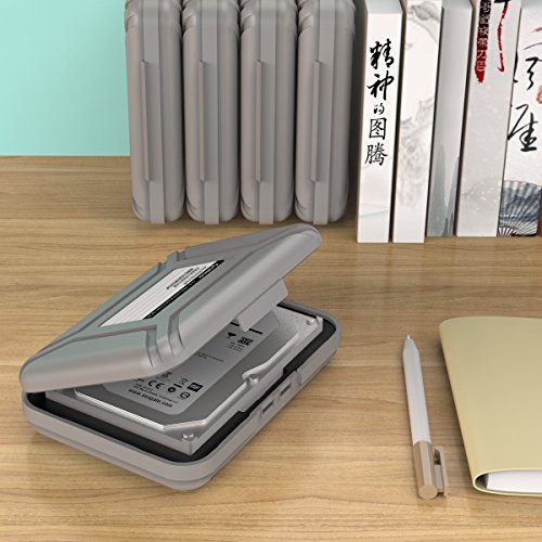 ORICO External Hard Drive Case for 3.5 Inch HDD/SSD 5 Packs Portable Hard Drive Carrying Protective Storage Box Anti-Static and Shockproof -PHX5S