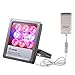 LED Plant Grow Light 16W Red Blue White Lights for Garden Greenhouse, Hydroponics, Indoor Cultivation (US Plug Flood Light, Pink)