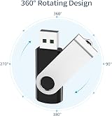 KOOTION USB 3.0 Flash Drive 5 Pack 16 GB Swivel Indicator Black view 2