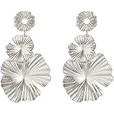 Gold Flower Earrings for Women Large Flower Statement Summer Earrings for Women