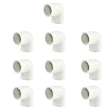 FangKingNo 10pcs 1/2" 2-Way PVC Pipe Fitting 90