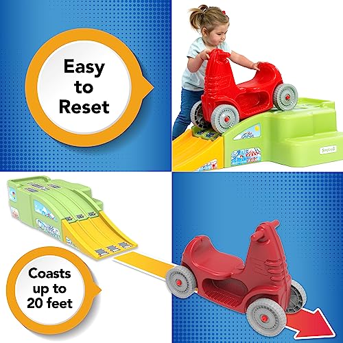 Simplay3 Deluxe Race and Ride Kids Downhill Roller Coaster and