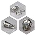 Ulincos® Momentary Push Button Switch U16F1 1NO1NC Silver Stainless Steel Shell with 12V White LED Ring Suitable for 16mm 5/8
