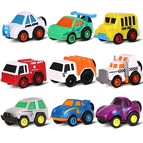 Pull Back Vehicles, Toymus Mini Traffic Vehicles Race Car Toys, Toys Cars  for 3-14 Year Old Boys, Friction C