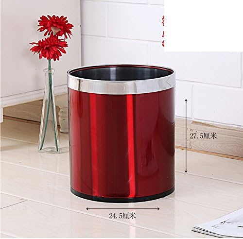 PEIISFUGB Non-lid pressure ring trash bin household living room trash can kitchen bathroom,bedroom creative garbage cans-L