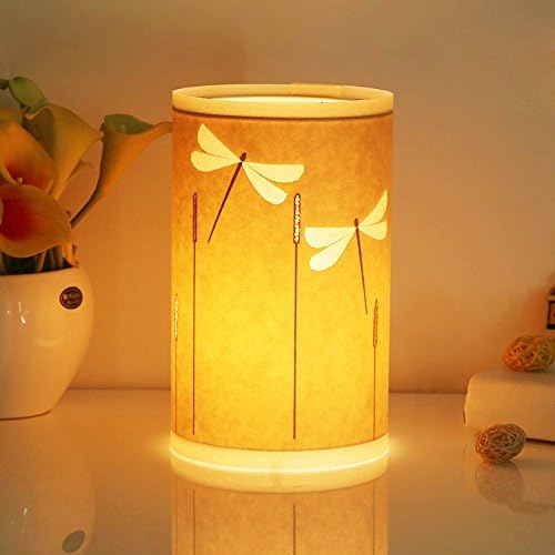 Table Lamp, HQOON Beside Desk Lamp, Minimalist Nightstand Lamps for Bedroom, Beautiful Hand Carved Hollow Patterns, Warm Night Lighting for Relaxing or Sleeping, Ideal Gift for Kids, Family or Friend