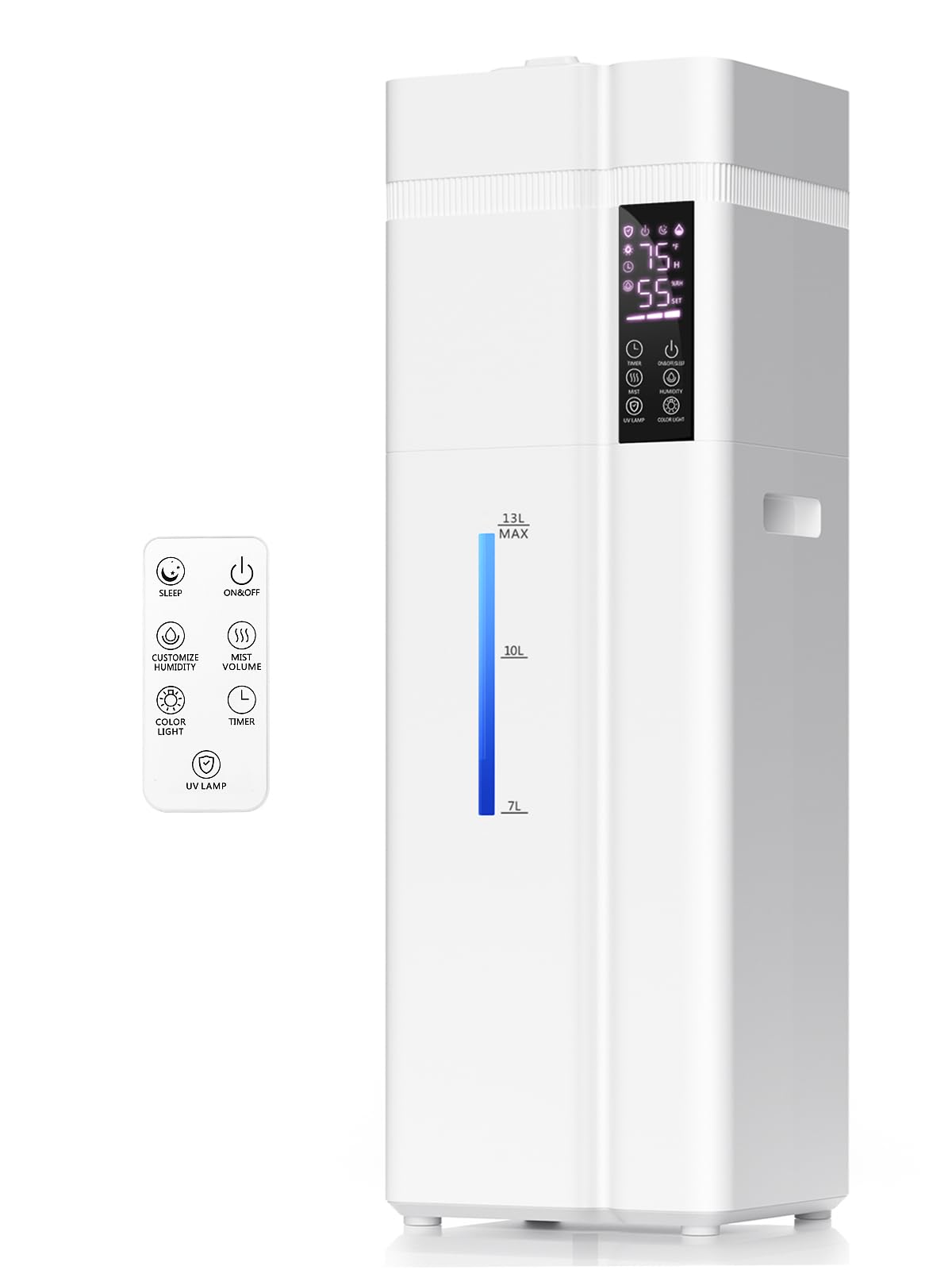 Photo 1 of 13L/3.43Gal Humidifier Large Room, 800ft² Coverage, 100H Runtime, Auto Humidity Control, Top Fill, Humidifiers for Bedroom, 35dB Quiet, Sleep Mode, Aroma Diffuser, 24H Timer, Auto Shut-off Protection