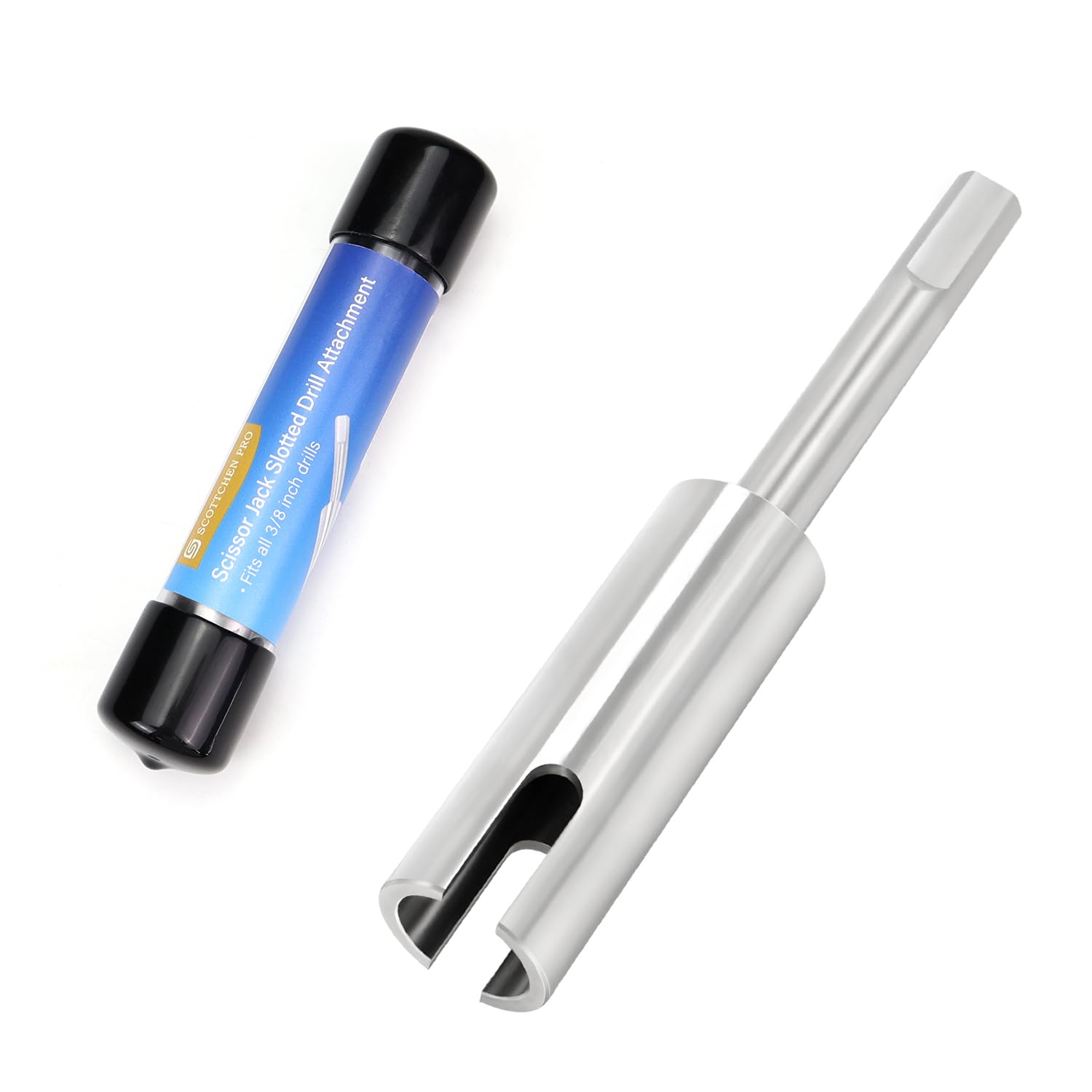 Photo 1 of scottchen PRO Stainless Steel RV Scissor Jack Slotted Drill Attachment, 5inch Long with 3/8" Shank Scissor Jack T-Slot Drill Attachment for Scissor Lift Jacks-1 Pack