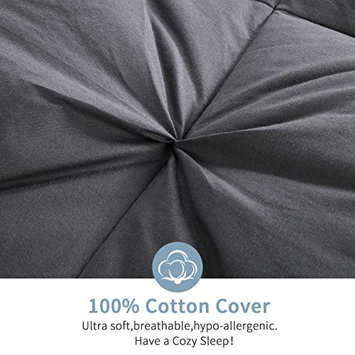 HOMBYS Luxurious Goose Down Comforter King Size Duvet Insert, 100