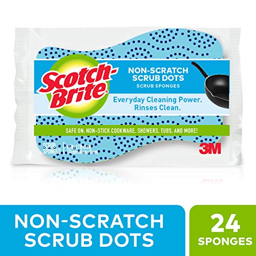 Scotch-Brite Scrub Dots Non-Scratch Scrub Sponge, 24 Scrub Sponges