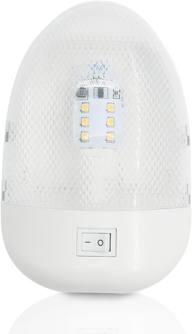 OTTOSUN LED RV Interior Ceiling Dome Light with On/Off Switch and Removable Lenses. Perfect Replacement 12V Interior Lighting for RVs, Motorhomes, Campers, 5th Wheels, Trailers
