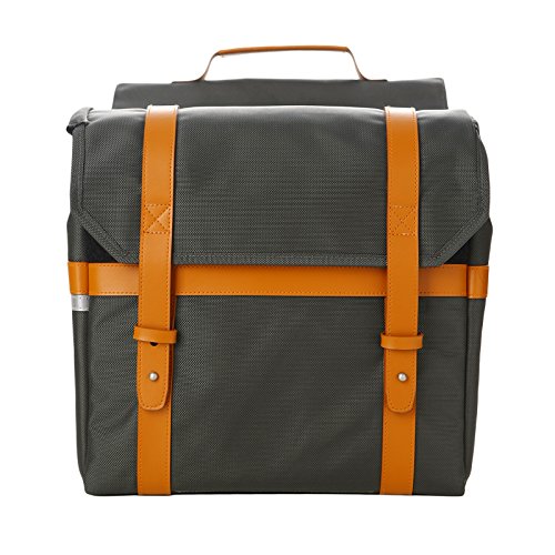 Walco W0369-GY City Chic Series Commuter Pannier, Grey/Orange, 25 L