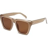 SOJOS Fashion Oversized Square Cat Eye Polarized Sunglasses for Women Trendy Cateye Style Womens Sunglasses SJ2179