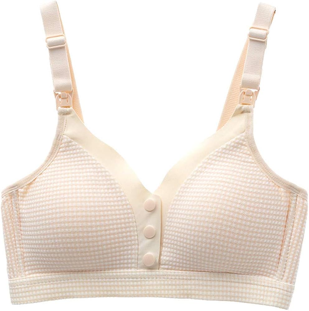 CHENCHEN Women‘s Nursing Seamless Bras for Breastfeeding, Comfy Maternity Sleeping Bras, Size(M