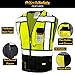 KwikSafety - Charlotte, NC - SPECIALIST Safety Vest [Multi-Use Pockets] Class 2 ANSI OSHA High Visibility Reflective Heavy Duty Solid Mesh HiVis Construction Surveyor Work Men/Black 2XL