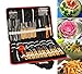 Accguan Set Portable W Box Vegetable Fruit Food Peeling Carving Tools Kit With Bag Pack (80pcs)