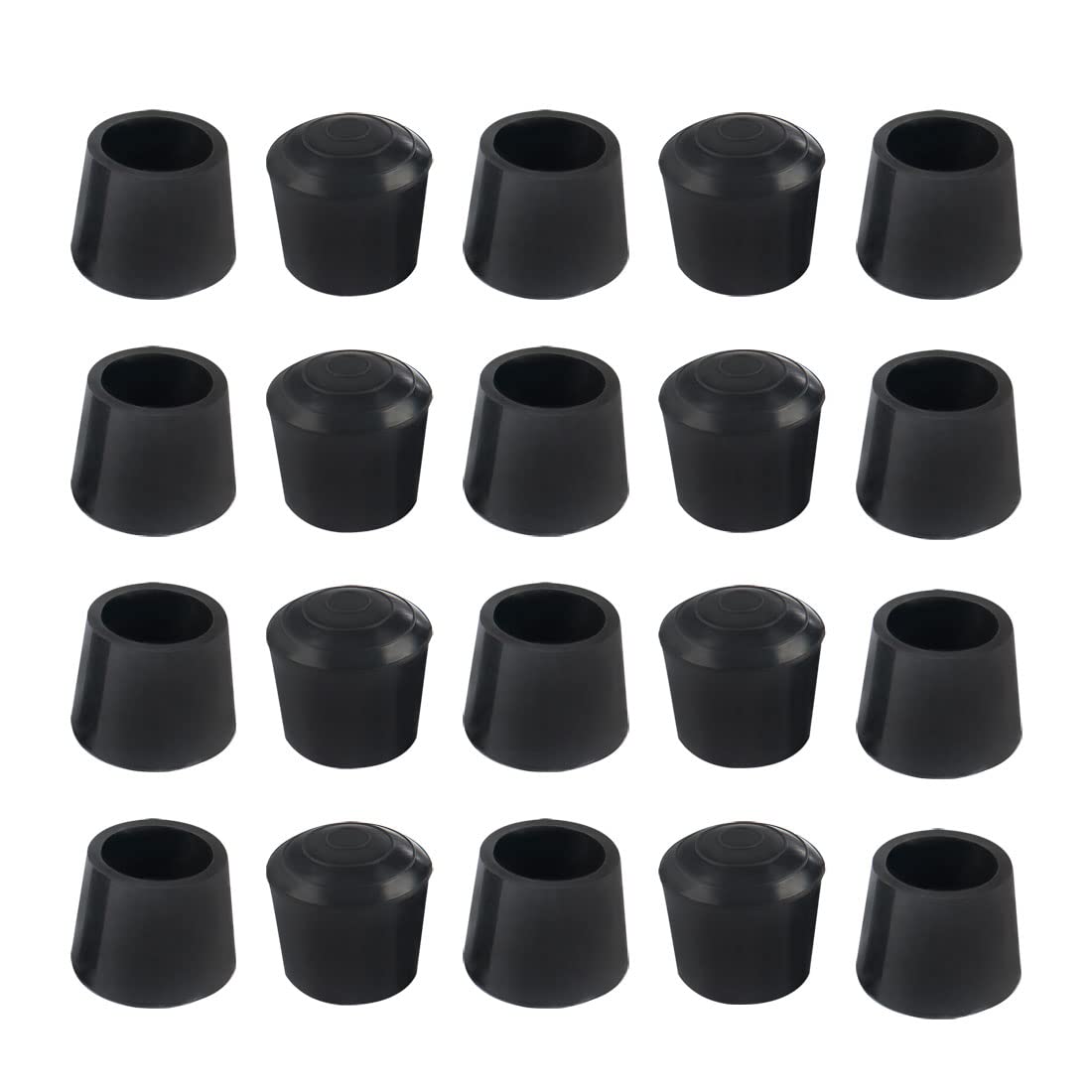sourcing map 20pcs Leg Caps Tips 19mm 3/4 Inch Non Slip Rubber Table Feet Cover Floor Protector Reduce Noise Prevent Scratch Wear Resistant