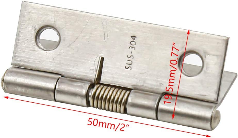 Rannb Spring Hinge Self Opening Hinge 2" Length Stainless Steel Door