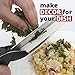 kools Food Chopper - Clever Stainless Steel Knife with Cutting Board Built-in – Use for Quick and Easy Cutting in Your Kitchen and on Picnics as Food Scissors - Vegetable Slicer - Fruit Cutter