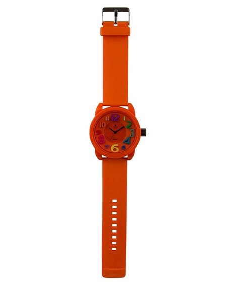 Horo(Imported) Analog Orange 3D-Strap Round Dial Kids Watch 5.5x4.9x1cm