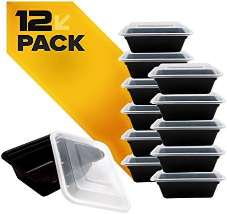 Fitpacker Mini Meal Prep Containers - BPA-Free - Reusable, Washable, Microwavable Healthy Food Containers With Lids (12 Pack, 12 Ounce)