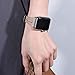 Kaome Leather Band Compatible for Apple Watch Band 44mm 42mm, Slim Elegant Strap, Women Replacement Bands for iWatch Series 5 Series 4 Series 3, Fashionable Feminine Breathable Slit Design-Sand Pink
