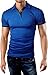Grin&Bear Slim Fit Contrast Poloshirt Polo, Blue, L, GB160