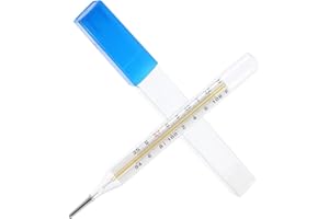 DJMAWEM Glass Oral Temperature Adult, Mercury General Use Temperature Testing Tools, Classic Armpit Temperature Indicator Mea