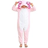 IIMMER Unisex Kids Halloween Animal Axolotl Costume Cute Koala Hooded Pig Zipper Onesie 4-12 Years