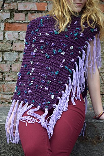 Frauen-gestrickt-Poncho-Strick-Capelet-Schal-Sommer-lila-Schultern-Wrmer-Strick-Poncho-Strickwaren-Braut-bis-Frauen-jugendlich-Mdchen-Poncho-Mdchen-zucken-capelet-Kap-Umhang-pelerine-Herbst-Achselzuck