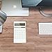 Elegant Design Pure White 10 Digit Dual Powered Standard Function Calculator Desktop Calculator