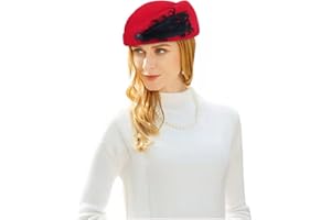 RAINCOL ORIDOOR Women Vintage 100% Wool Felt Flowers Bucket Cloche Bowler Hat Church Wedding Dress Fascinator Hat