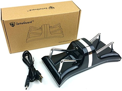 Beastron Dual USB Charger Station Dock for Sony PS3 Controller, Dual Charging Back Stand Docking Station with LED Light Indicator, Compatible with Playstation 3 PS3, Black - Thumbnail 5