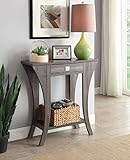 Weathered Grey Finish Console Sofa Entry Table with Drawer