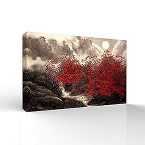 Canvas Wall Art for Living Room,Bedroom Home Artwork Paintings Abstract Forest Ready to Hang - 12x18 inches