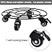 2 Pack 14″ Metal Plant Caddy Heavy Duty Iron Potted Plant Stand With Wheels Round Flower Pot Rack on Rollers Dolly Holder on Wheels Indoor Outdoor Planter Trolley Casters Rolling Tray Coasterthumb 4