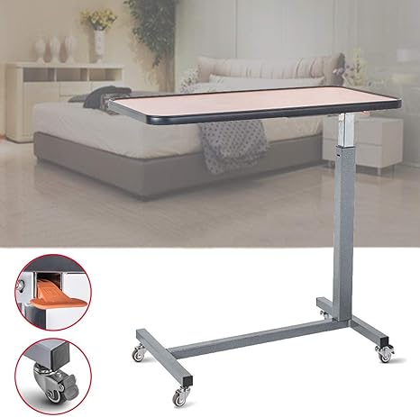 Dr Mj Medical Overbed Table With Wheels Adjustable Hospital Bed