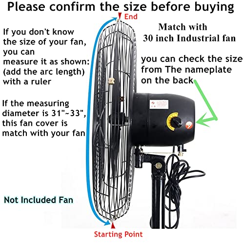 2 PACK Fan Cover for 30 Inch Industrial Pedestal Fan,Fan Dust Cover for Kids Children Finger Protection,Fan Mesh Cover for 30