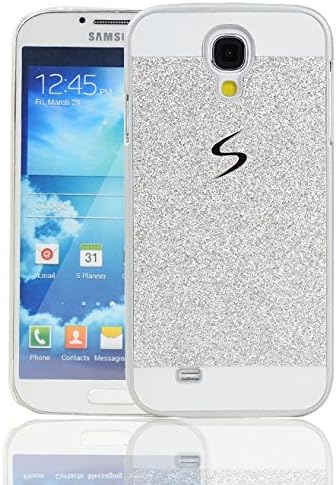 Galaxy S4 Case, Luxury Beauty Hybrid Hard PC Shiny Bling Glitter Sparkle Cover Case for Samsung Galaxy S4 i9500 (Hard Silver)