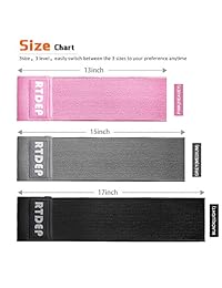 RTDEP Resistance Bands Exercise Bands Hip Band Booty Bands for Women&Men Fabric Bands for Working Out Set of 3 Booty Band for Legs,Glutes, Abs, Butt&Arms Non-Slip&Rolling