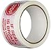 3M - 150SP-10 371 Printed White Carton Sealing Tape - 2 in. x 55 yds. Adhesive Tape Roll with Red “If Seal is Broken” Lettering. Sealants and Adhesives White with Red, 48 Millimeters Width x 50 Meters Length