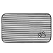 Bone Dry Machine Washable, Ultra Absorbent Pet Mat, 14 x 24, Gray Stripe