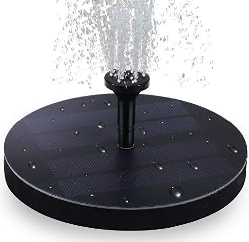 FaayFian 2W Solar Birdbath Fountain Pump, Cordless Solar Pump for Outdoor Garden Decoration, Watering Submersible Pump for Pond, Pool, Garden, Fish Tank